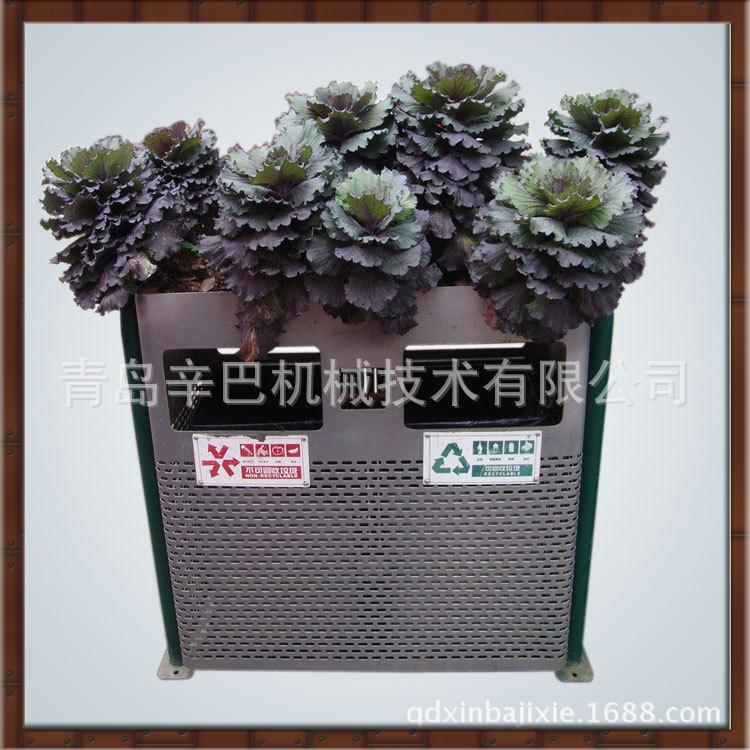 专业生产 市政不锈钢垃圾桶 双桶垃圾桶 户外环保分类垃圾桶