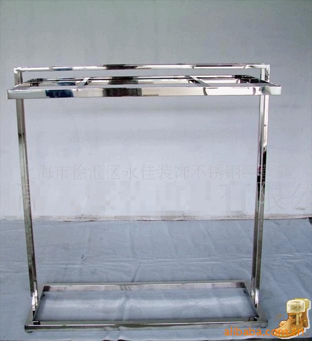 加工不锈钢商场服装道具 中岛 挂衣架