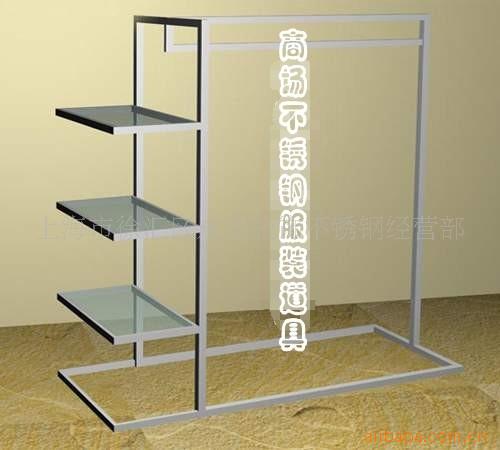 加工不锈钢商场服装道具 中岛 挂衣架