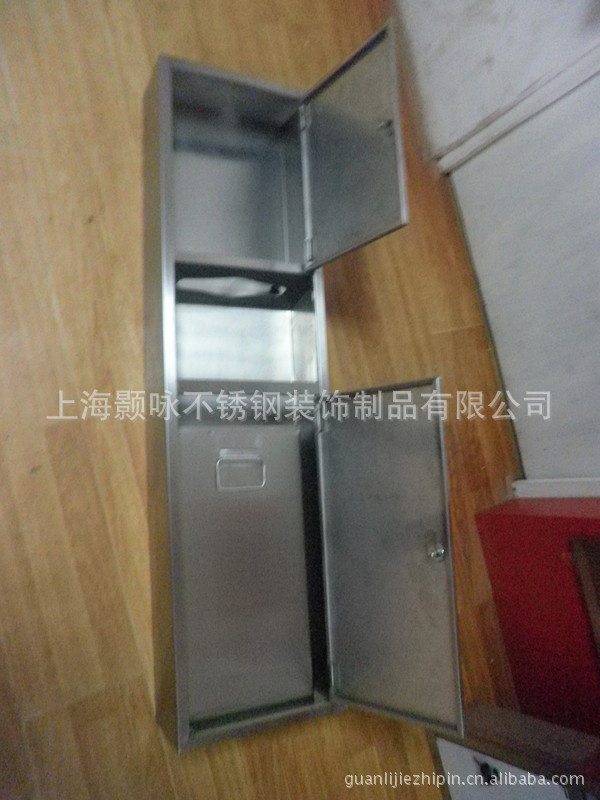 供应明装组合型带垃圾桶不锈钢手纸箱