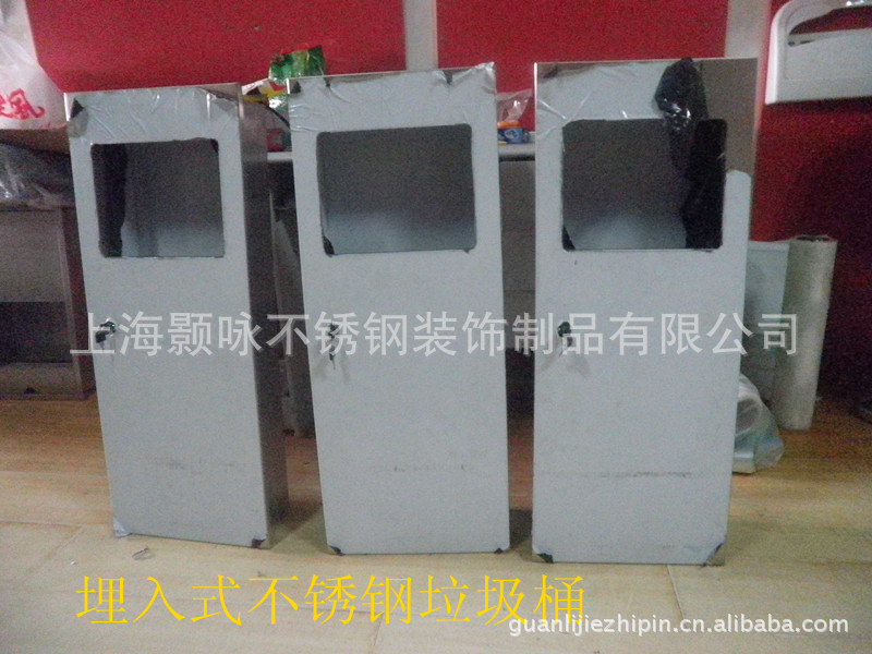 加工定做暗装整门不锈钢垃圾桶