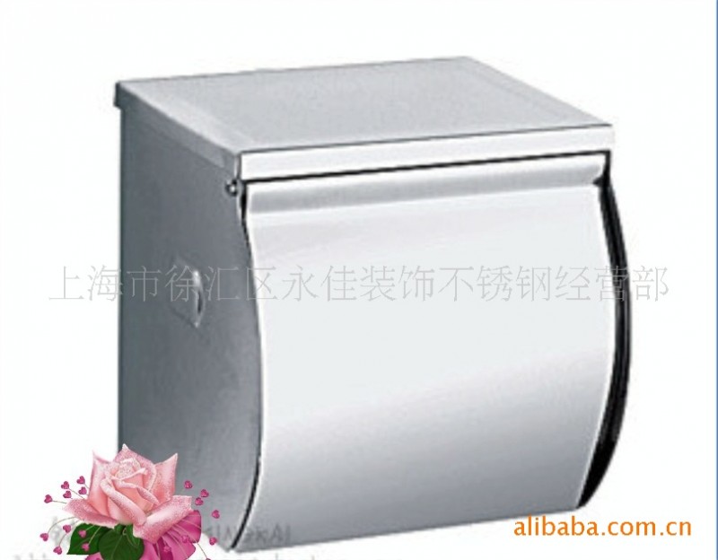供应优质304不锈钢圆筒擦手纸架 厕纸盒