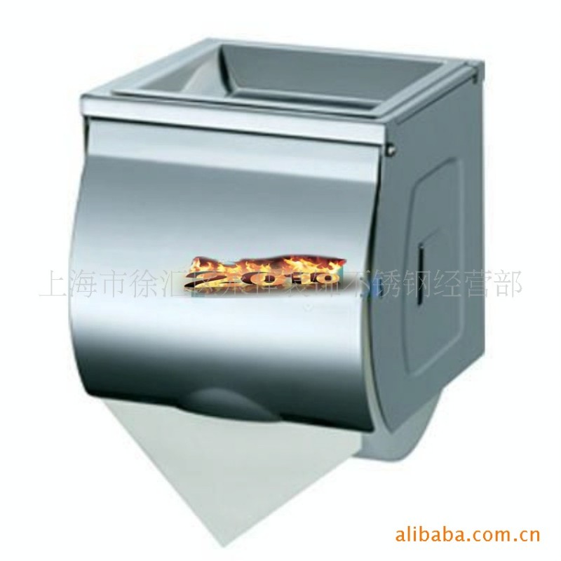 供应优质304不锈钢圆筒擦手纸架 厕纸盒