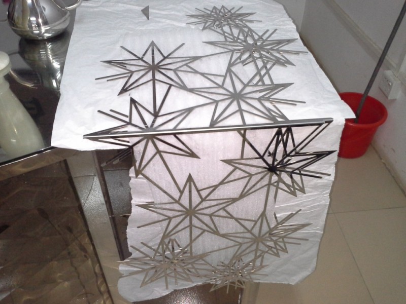 激光切割不锈钢钛金异形摆件,酒店家居装饰品