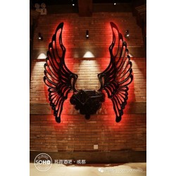 广东最低价定制大型铁艺工艺品 蝴蝶翅膀铁艺工艺品挂件