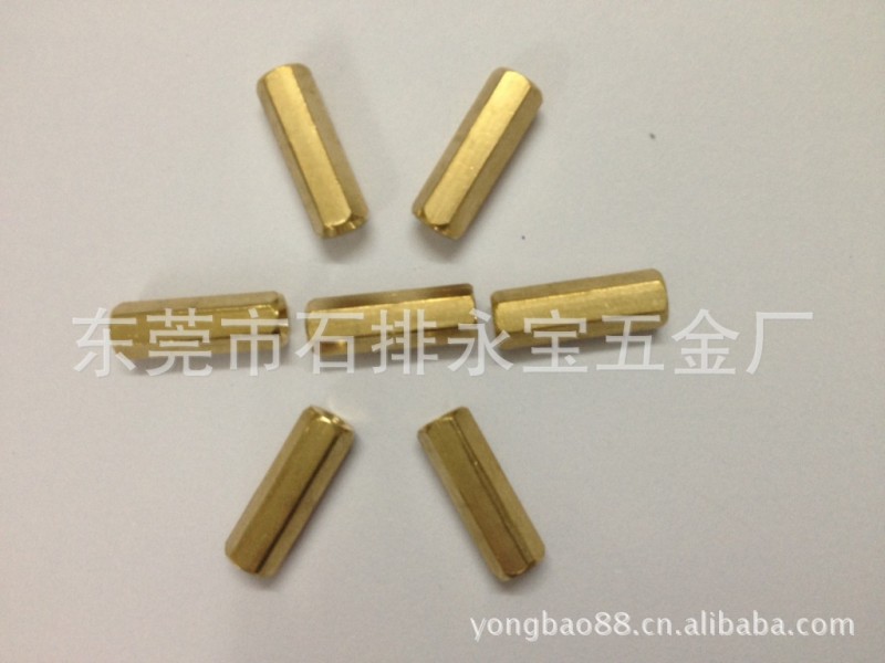 M3铜柱 单头六角铜螺柱 阴阳隔离柱 M3*5/6/8/10/12-40+6欢迎定制