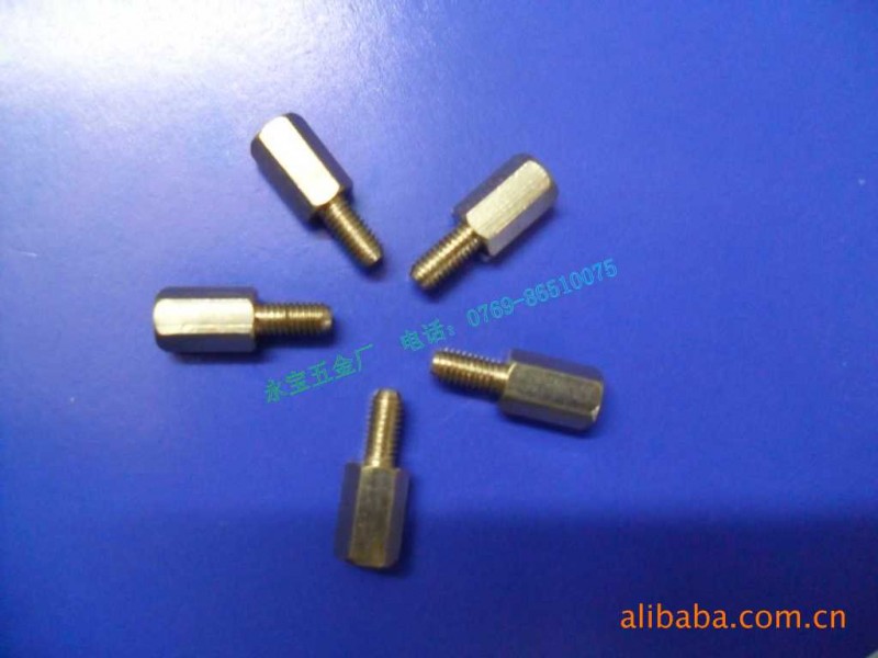M3六角铜柱 六角单头铜螺柱 主板隔离柱 M3X5-60+6