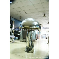 不锈钢蘑菇摆件、商场公园酒店不锈钢装饰摆件、不锈钢艺术品加工