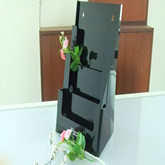 批量生产含金量品质有机玻璃制品黑色资料架