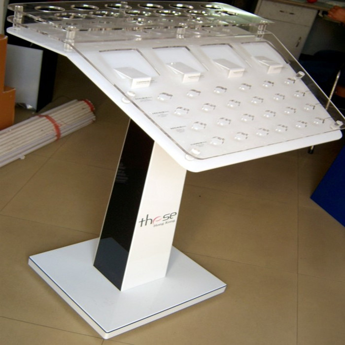 厂家出售高贵典雅精美化妆品有机玻璃亚克力推车