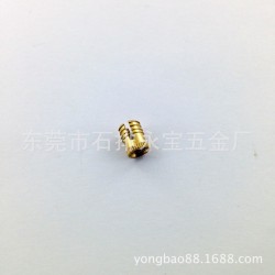 东莞市石排永宝五金厂供应M4*8开槽铜螺母、滚花铜螺母