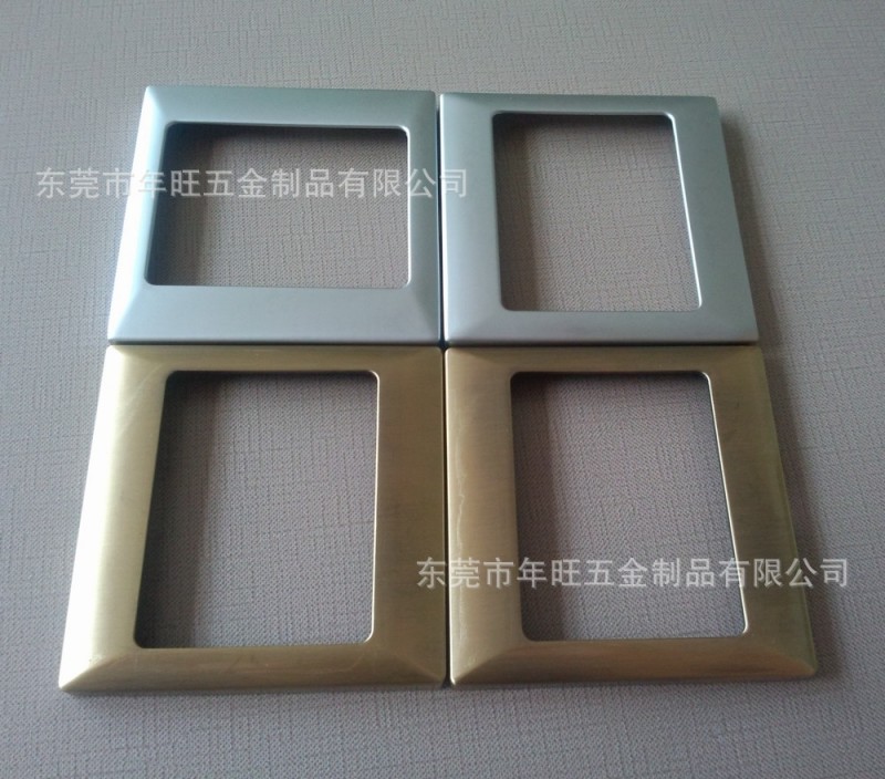 低价订做 墙壁开关面板 金属冲压面板 铝丝铝面板 合金镀古铜面板