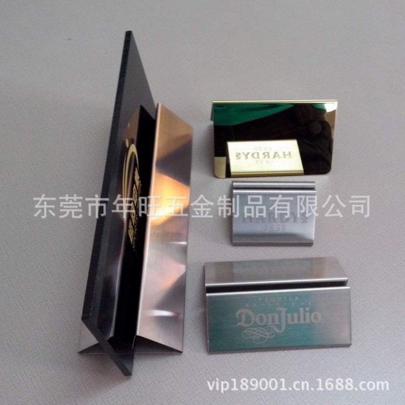 订做各种三角台卡 台签 台牌 桌签 不锈钢桌牌 会议牌 展示架
