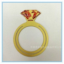 东莞订做 婚庆礼品书签 不锈钢薄片书签 腐蚀图案抹油logo书夹
