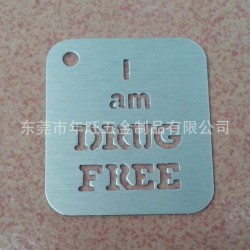 拉丝丝印不锈钢标牌 阳极氧化铝合金字母 冲压小金属铭牌【定制】