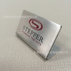 广东定制 冲压不锈钢标签 折弯logo标签 腐蚀凹字抹油标示牌