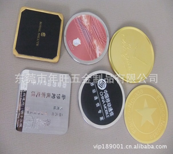 不锈钢杯垫,不锈钢方形,圆形杯垫,广告礼品杯垫