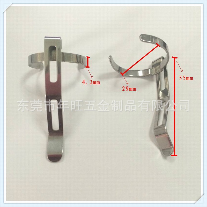 现货 战术手电筒笔夹 手电筒不锈钢抱夹 防身防爆手电筒专用夹子