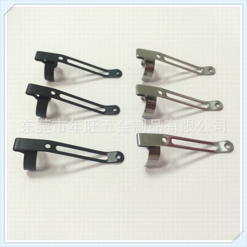 2A AAA LED手电筒笔夹 小手电不锈钢抱夹 金属卡扣管夹 现货供应