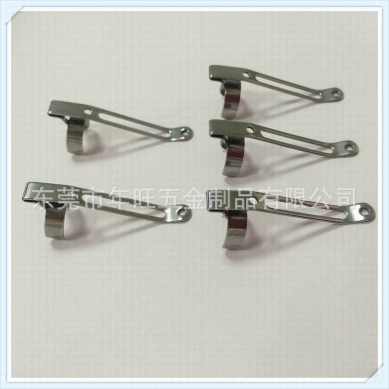 2A AAA LED手电筒笔夹 小手电不锈钢抱夹 金属卡扣管夹 现货供应