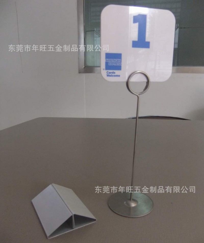 金属展示架 餐牌展示支架 台卡底座 桌面宣传牌夹 广告牌框架