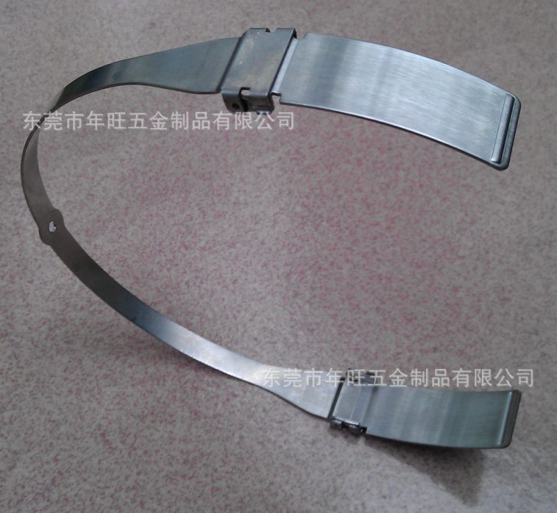 订做高档头戴式耳机冲压钢条 不锈钢五金头条 双面拉丝金属头架钢