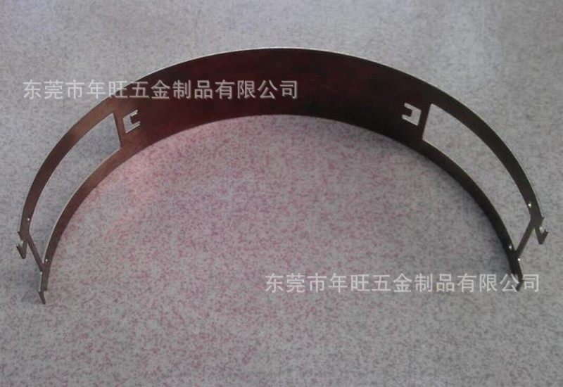 订做高档头戴式耳机冲压钢条 不锈钢五金头条 双面拉丝金属头架钢