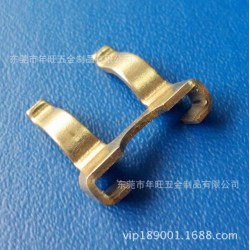 订做0.5mm钢镀镍弹片 冲压精密折弯弹片 机械仪表连接配件