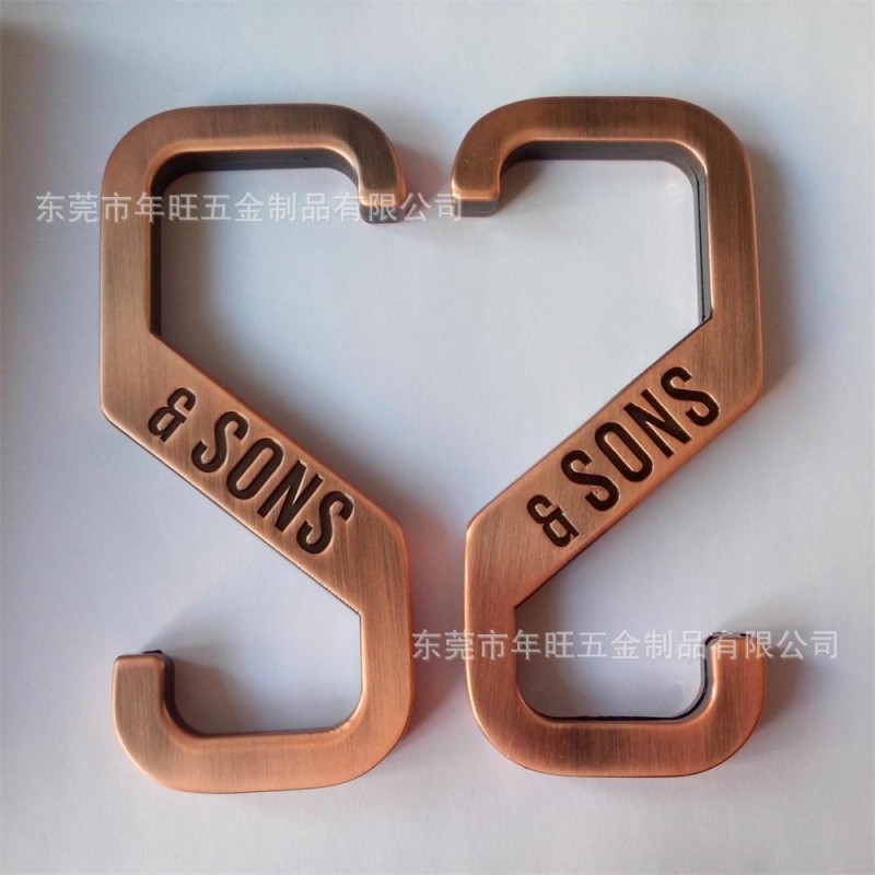 高档服装店挂钩 S型金属钩子 合金电镀红古铜挂钩 万能衣架勾订做