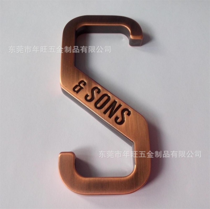 高档服装店挂钩 S型金属钩子 合金电镀红古铜挂钩 万能衣架勾订做