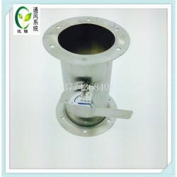 新款304不锈钢法兰调节阀风阀碟阀不锈钢加工定制风量调节阀DN100