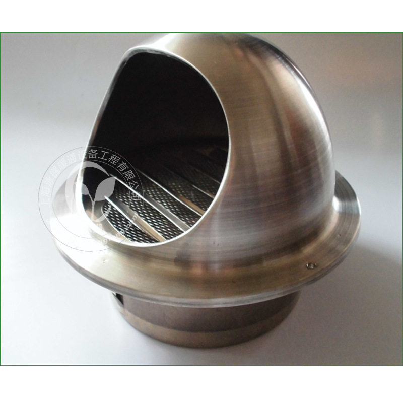 正宗304不锈钢排风口加厚排气口出风口排气帽新风口外墙出风200mm