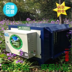 促销饭店厨房小型油烟净化器餐饮静电油烟分离器2000风量宏盛荣达