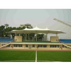 江苏厂家定做足球场膜结构雨棚  看台遮阳篷