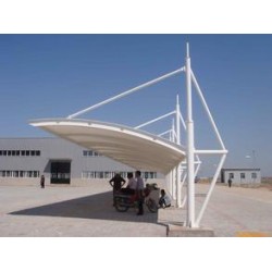 江苏厂家设计安装膜结构汽车棚 自行车雨棚