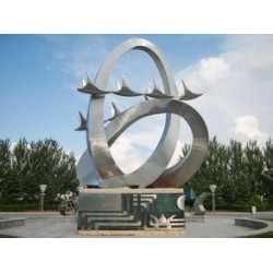 江苏厂家专业制作安装大型不锈钢景观雕塑  广场园林雕塑