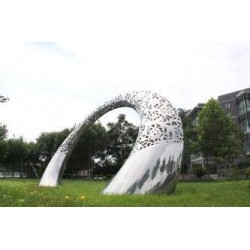 江苏制作安装大型不锈钢景观雕塑 广场园林雕塑