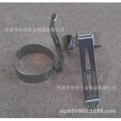 不锈钢电筒夹子 医用电筒扣夹 不锈钢笔夹电泳黑色 多款现货
