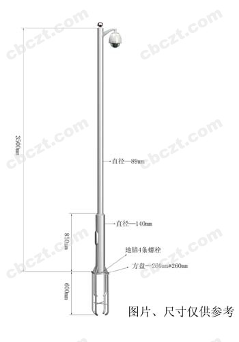设备杆效果图