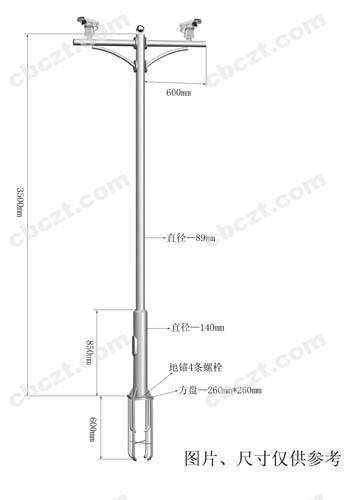 设备杆效果图