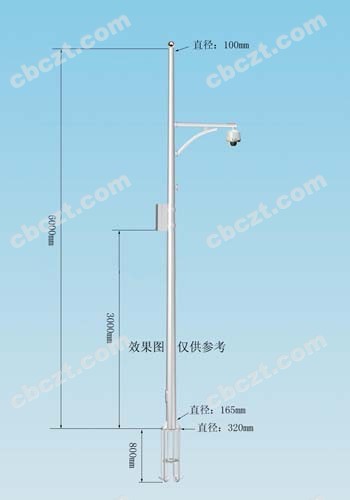 6米设备杆效果图（球机）