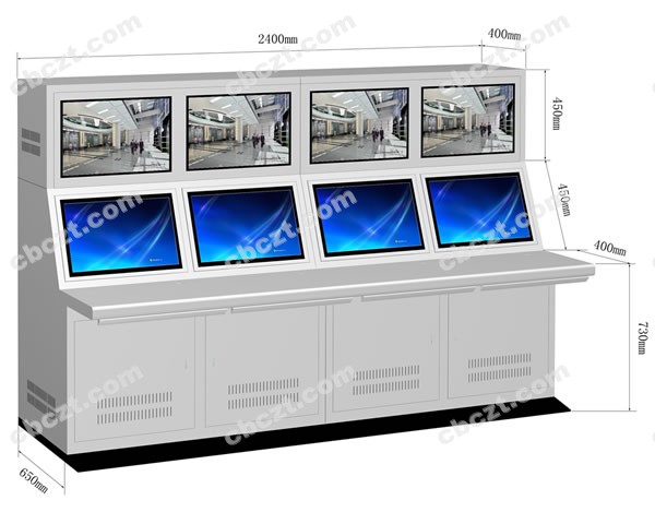 四联顶箱式控制台效果图