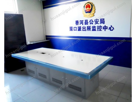 香河县渠口派出所监控室