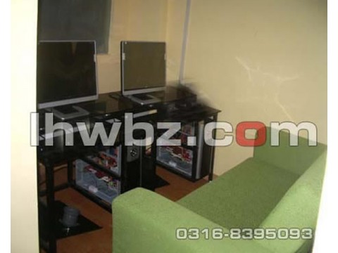 山东泰安蓝天网吧桌椅-005