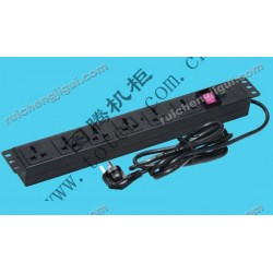6位万能排插带19＂安装板PDU