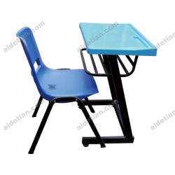 广东塑钢课桌椅 学生桌 单人课桌椅