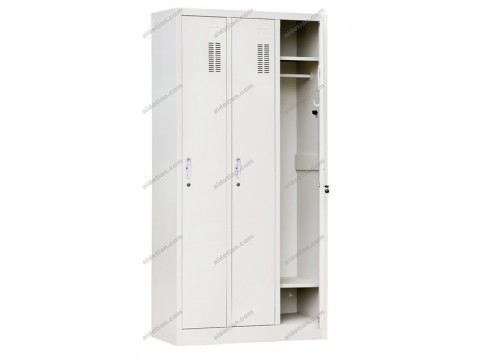 方扣三门更衣柜 双门更衣柜 两层对开门