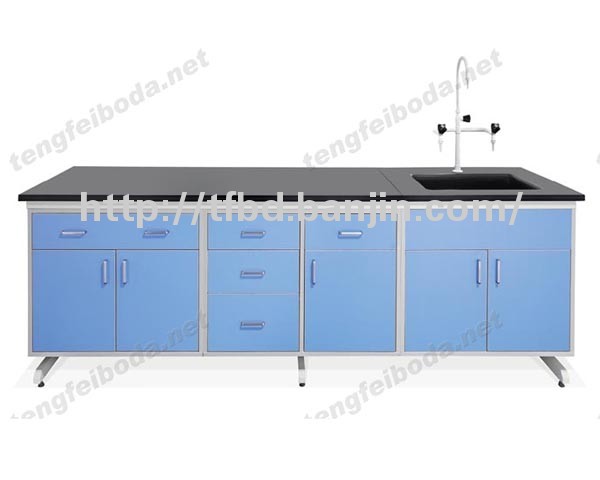 实验台  实验室专用钢木水槽台