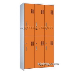 六门更衣柜 彩色电子感应锁桑拿