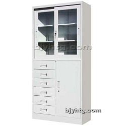 偏六屉移门柜 商用办公文件储物柜